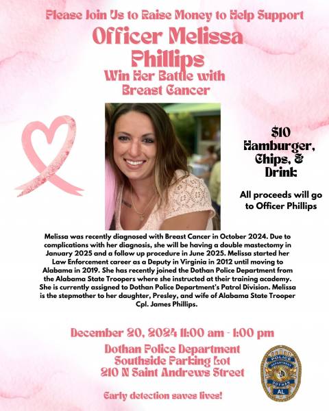 Burger sale to benefit breast cancer treatment for Officer Phillips