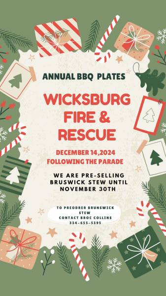 Wicksburg FireRescue Annual BBQ Plates